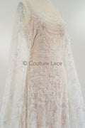 Wunderschöner Perlen Spitzen Stoff/ Couture Spitzenstoff mit Perlen & Pailletten/ romantische Perlen Braut Spitze// L23-019