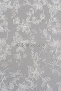Wunderschöner Perlen Spitzen Stoff/ Couture Spitzenstoff mit Perlen & Pailletten/ romantische Perlen Braut Spitze// L23-019