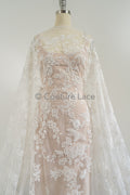 Blumen Braut Spitze Off-White/ Brautspitze mit Blumen/ Blumen Hochzeit Spitze/ Couture Spitze// L23-068