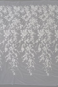Blumen Braut Spitze Off-White/ Brautspitze mit Blumen/ Blumen Hochzeit Spitze/ Couture Spitze// L23-074