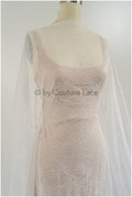 French floral lace/ bridal raschel lace/ French veil lace/ bridal chanitilly lace/ Edwardian lace fabric// L23-086