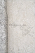 French lace fabric with floral pattern/ couture lace fabric with sequins/ delicate romantic bridal lace/ bridal lace// L23-087