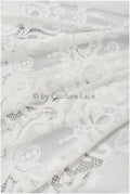 Blumen Braut Spitze Off-White/ Brautspitze mit Blumen/ Blumen Hochzeit Spitze/ Couture Spitze// L23-146