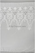 Blumen Braut Spitze Off-White/ Brautspitze mit Blumen/ Blumen Hochzeit Spitze/ Couture Spitze// L23-146