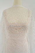 French bridal lace/ floral lace/ off-white bridal lace/ floral wedding lace/ Chantilly lace// L23-165 