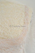 French bridal lace/ floral lace/ off-white bridal lace/ floral wedding lace/ Chantilly lace// L23-165 