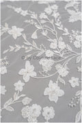 Bestickter Spitzenstoff für Hochzeiten/ Taufspitzenstoff/ Blumenmuster bestickter Spitzenstoff für Brautkleider// L23-305BE