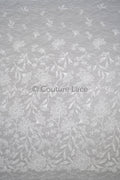 Floral bridal lace off-white/ bridal lace with flowers/ floral wedding lace/ couture lace// L23-580