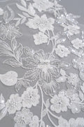 Perlen Blumen Applikation/ Perlen Braut Aufnäher/ Hochzeitskleid Spitzenapplikation/ Brautblatt Applikation/ A23-335