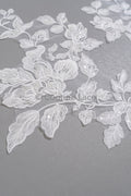Stickerei Blumen Applikation/ Perlen Braut Aufnäher/ Hochzeitskleid Spitze Applikation/ Perlen Braut Aufnäher Applikation/ A23-337