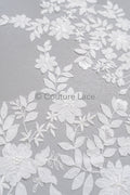 Hochzeit Kleid Spitze Applikation / Perlen Braut Aufnäher / 3D Perlen Blumen Applikation / Braut Applikation Blatt / A23-342