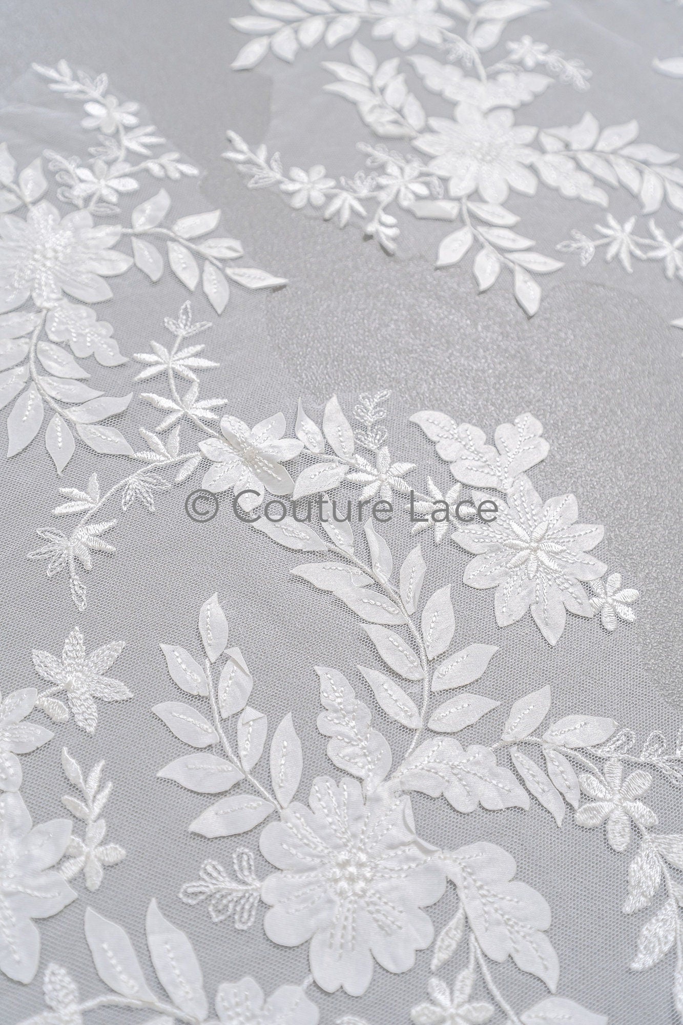 3D Blumen Applikation/ Hochzeitskleid Spitzenapplikation/ Perlen Braut Aufnäher/ Brautblatt Aufnäher Applikation/ A23-343