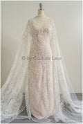 Perlen Spitzenstoff Off-White/ Perlen Brautkleid Spitze/ Couture Spitze Stoff/ Perlen Spitze// L23-508