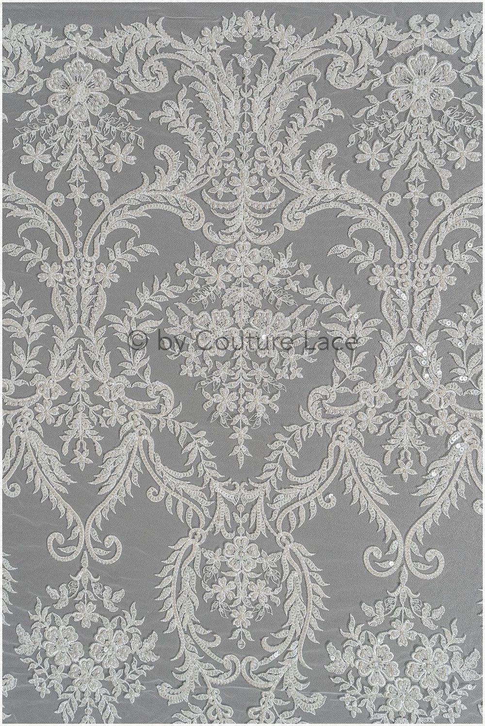 Perlen Spitzenstoff Off-White/ Perlen Brautkleid Spitze mit Perlen/ Couture Spitzenstoff/ Perlen Spitze// L23-514