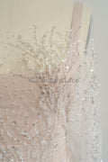 Perlen Spitzenstoff Off-White/ Perlen Brautkleid Spitze/ Couture Spitze mit Perlen/ Perlen Spitze// L23-544