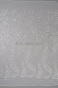Perlen Spitzenstoff Off-White/ Perlen Brautkleid Spitze/ Couture Spitze mit Perlen/ Perlen Spitze// L23-544
