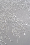 Perlen Spitzenstoff Off-White/ Perlen Brautkleid Spitze/ Couture Spitze mit Perlen/ Perlen Spitze// L23-544