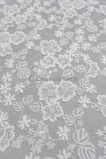 Floral Bridal Lace Off-White/ Bridal Lace with Flowers/ Floral Wedding Lace/ Couture Lace// L23-545