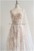 Perlen Spitzenstoff Off-White/ Couture Spitze mit Perlen/ Braut Spitzenstoff/ Perlen Spitze// L23-546