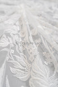 Blumen Braut Spitze Off-White/ Brautspitze/ Blumen Hochzeit Spitze/ Couture Spitze// L23-547