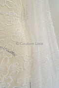 Blumen Braut Spitze Off-White/ Brautspitze mit Blumen/ Blumen Hochzeit Spitze/ Couture Spitze// L23-555