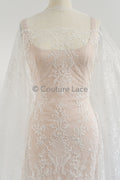 Blumen Braut Spitze Off-White/ Brautspitze mit Blumen/ Blumen Hochzeit Spitze/ Couture Spitze// L23-576