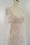 Braut Spitzenstoff Off-White/ Pallas Spitze Stoff/ schwere Perlen Brautkleid Spitze/ handgemachte Couture Spitze// L23-564