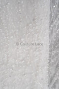 Braut Spitzenstoff Off-White/ Pallas Spitze Stoff/ schwere Perlen Brautkleid Spitze/ handgemachte Couture Spitze// L23-564