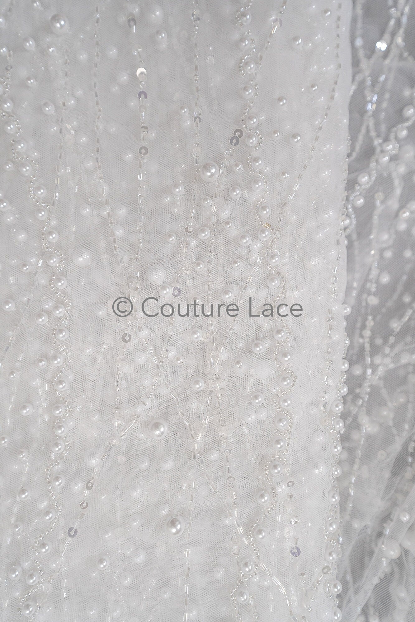 Braut Spitzenstoff Off-White/ Pallas Spitze Stoff/ schwere Perlen Brautkleid Spitze/ handgemachte Couture Spitze// L23-564