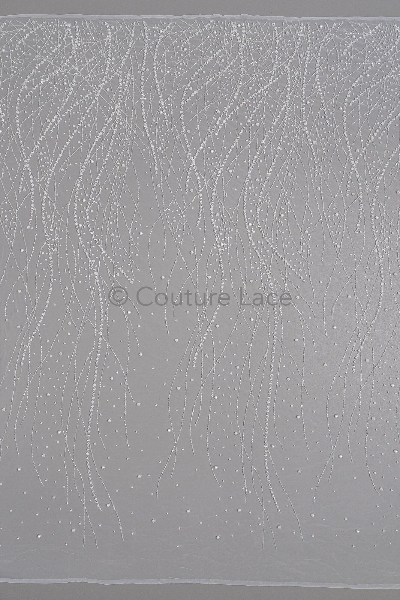 Braut Spitzenstoff Off-White/ Pallas Spitze Stoff/ schwere Perlen Brautkleid Spitze/ handgemachte Couture Spitze// L23-564