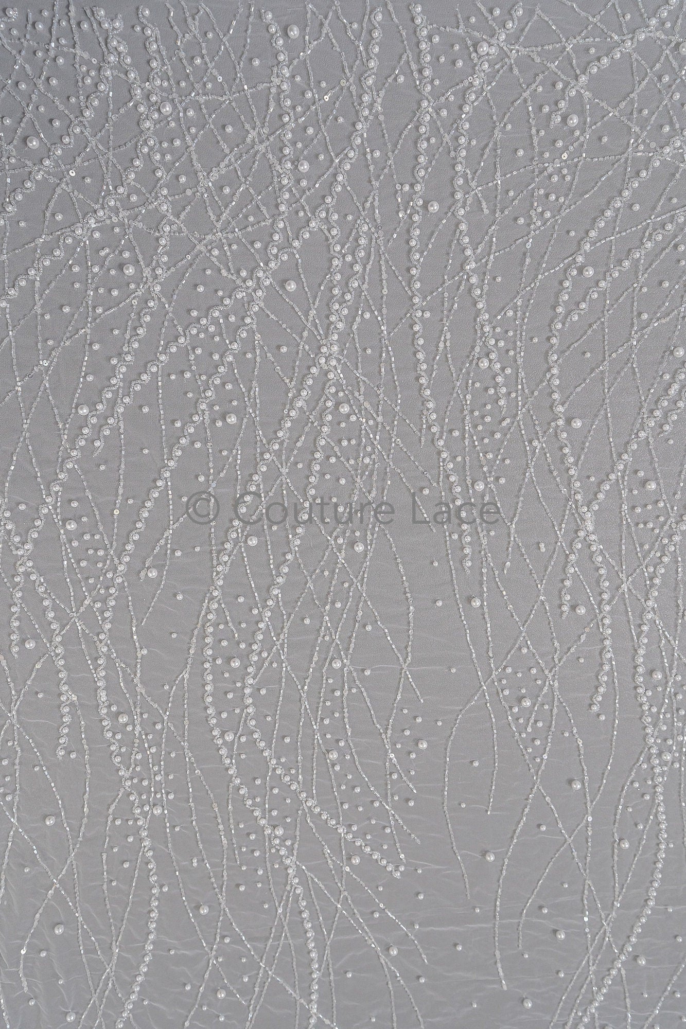 Braut Spitzenstoff Off-White/ Pallas Spitze Stoff/ schwere Perlen Brautkleid Spitze/ handgemachte Couture Spitze// L23-564