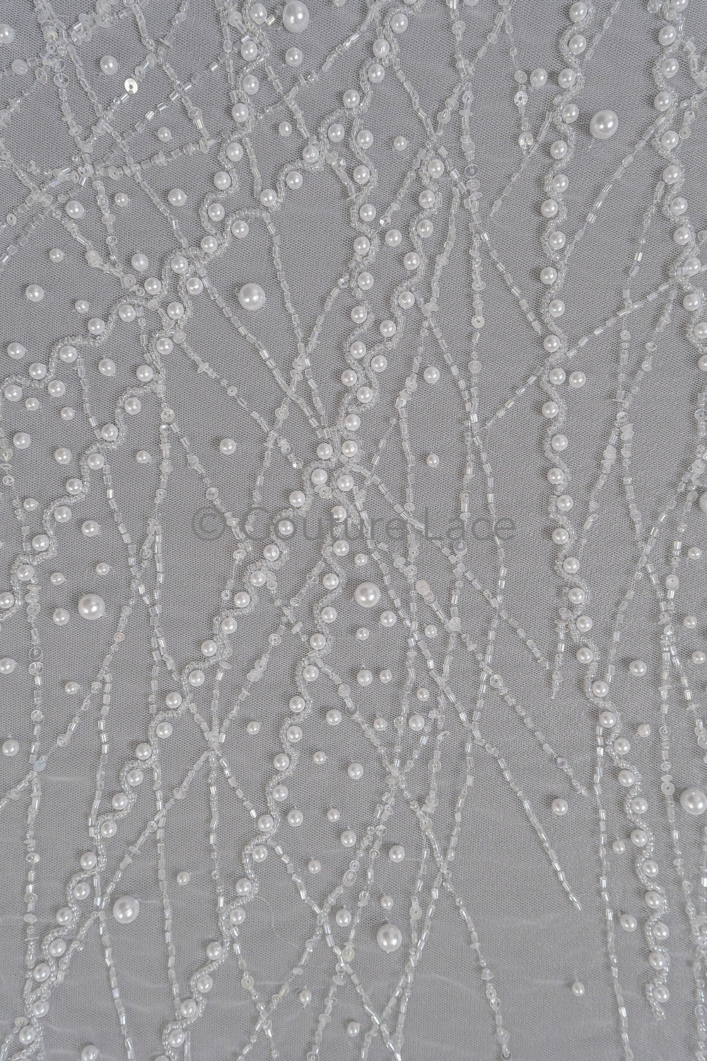 Braut Spitzenstoff Off-White/ Pallas Spitze Stoff/ schwere Perlen Brautkleid Spitze/ handgemachte Couture Spitze// L23-564