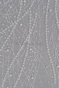 Braut Spitzenstoff Off-White/ Pallas Spitze Stoff/ schwere Perlen Brautkleid Spitze/ handgemachte Couture Spitze// L23-564