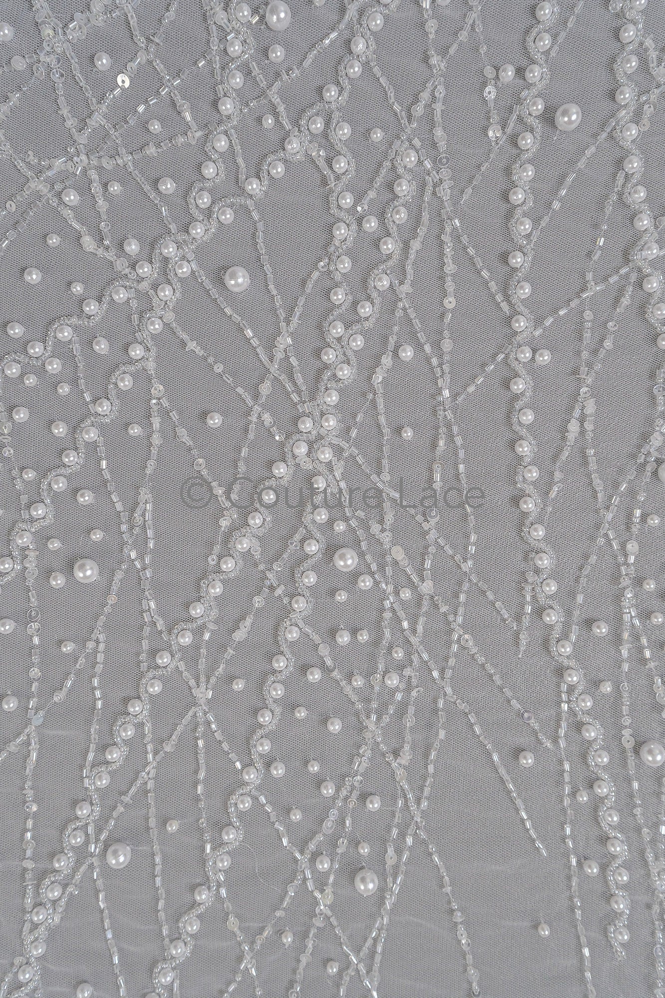 Braut Spitzenstoff Off-White/ Pallas Spitze Stoff/ schwere Perlen Brautkleid Spitze/ handgemachte Couture Spitze// L23-564