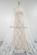 Blumen Braut Spitze Off-White/ Brautspitze mit Blumen/ Blumen Hochzeit Spitze/ Couture Spitze mit Pailletten// L23-588