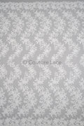 Blumen Braut Spitze Off-White/ Brautspitze mit Blumen/ Blumen Hochzeit Spitze/ Couture Spitze mit Pailletten// L23-588