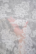 Blumen Braut Spitze / Braut Spitze Material / off-white Braut Spitze / Blumen Hochzeit Spitze / Couture Spitze / / L23-589