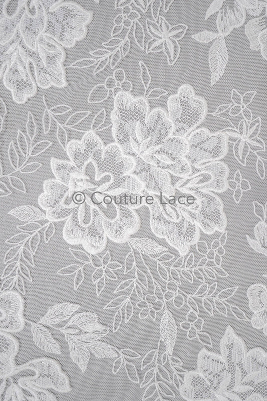 Blumen Braut Spitze / Braut Spitze Material / off-white Braut Spitze / Blumen Hochzeit Spitze / Couture Spitze / / L23-589