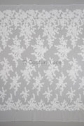 Blumen Braut Spitze Off-White/ Brautspitze mit Blumen/ Blumen Hochzeit Spitze/ Couture Spitze// L23-590