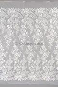Perlen Spitzenstoff Off-White/ Braut Spitzenstoff/ romantischer Blumen Spitzenstoff mit Pailletten & Perlen/ Hochzeit Spitzenstoff// L23-592