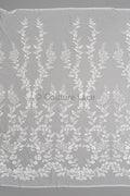 Blumen Braut Spitze Off-White/ Brautspitze mit Pailletten/ Blumen Hochzeit Spitze/ Couture Spitze// L23-548