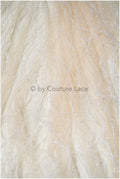 Perlen Spitzenstoff mit Feder/ Spitze mit Perlen & Pailletten/ Champagner nude Spitzenstoff/ romantischer Spitzenstoff/ Hochzeit Spitzenstoff// L23-246