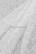 French Floral Lace / Bridal Raschel Lace / French Veil Lace / Bridal Chanitilly Lace / Edwardian Lace Fabric / / L23-170