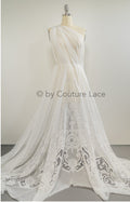 Blumen Braut Spitze Off-White/ Brautspitze mit Blumen/ Blumen Hochzeit Spitze/ Couture Spitze// L23-146