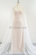 French floral lace/ bridal raschel lace/ French veil lace/ bridal chanitilly lace/ Edwardian lace fabric// L23-124
