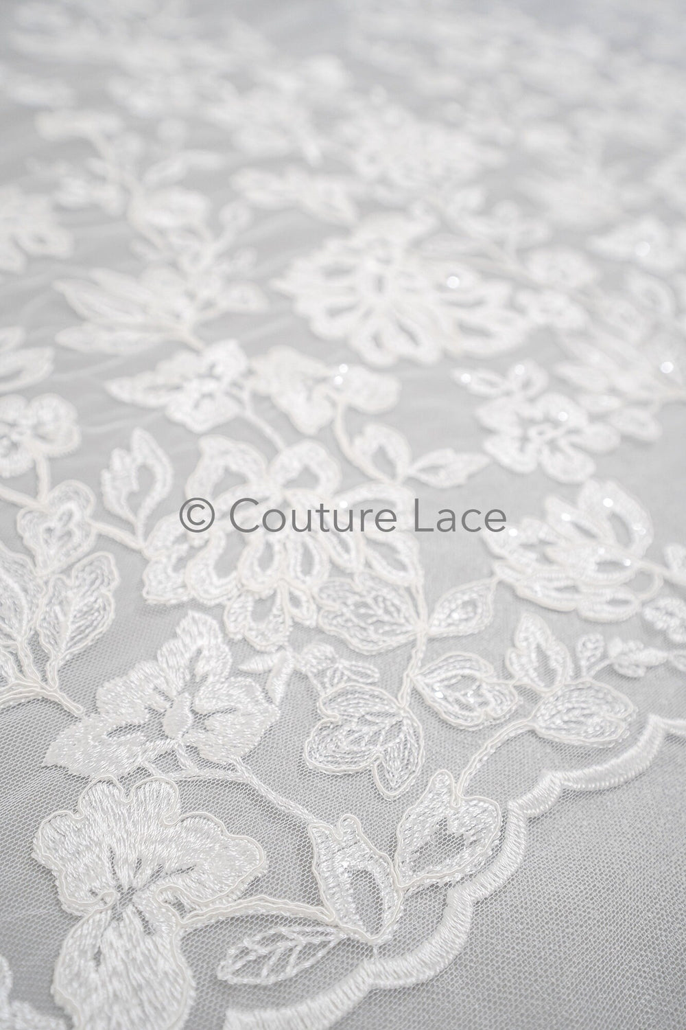 Blumen Braut Spitze Off-White/ Brautspitze mit Blumen/ Blumen Hochzeit Spitze/ Couture Spitze// L23-556