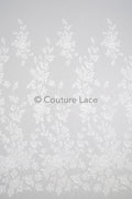 3D Blumen Spitzenstoff/ Braut Spitze Off-White/ romantischer Blumen Spitzenstoff/ Hochzeit Spitzenstoff// L23-587