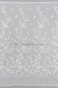 Perlen Spitzenstoff Off-White/ Couture Spitzenstoff/ Braut Spitzenstoff/ Perlen Spitze// L23-577