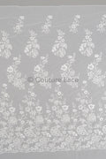 Blumen Braut Spitze Off-White/ Brautspitze mit Blumen/ Blumen Hochzeit Spitze/ Couture Spitze// L23-556