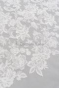 Blumen Braut Spitze Off-White/ Brautspitze mit Blumen/ romantische Braut Spitze/ Hochzeit Spitze/ Couture Spitze// L23-599